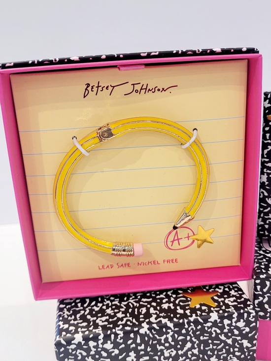 Betsey Johnson Accessories - Betsey Johnson Yellow Pencil Bangle Bracelet